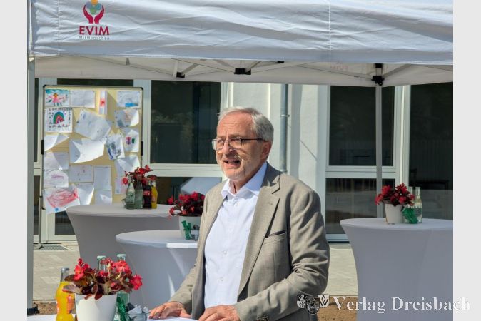Foto: mpk
Jörg Wiegand, Kaufmännischer Vorstand EVIM, begrüßte die Gäste zur Einweihungsfeier.