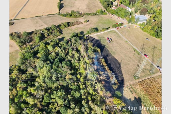 Foto: Feuerwehren Hattersheim
Blick auf das Einsatzgebiet von oben.