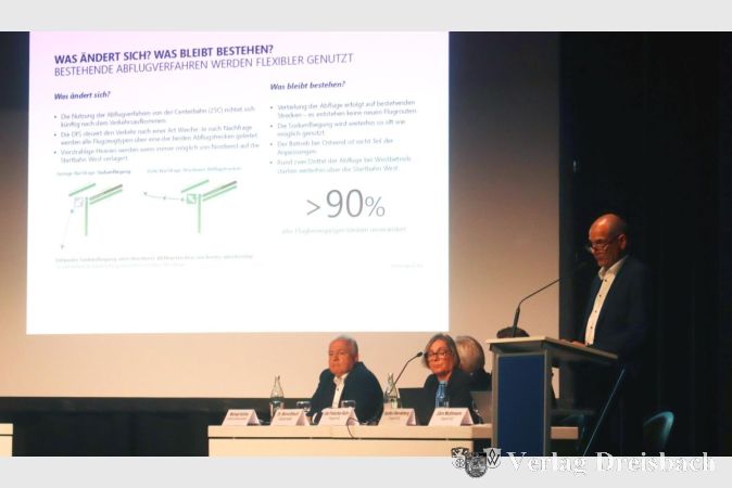 Foto: gus
Für seinen Auftritt bei der Flörsheimer Bürgerversammlung müssen Jörn Muthmann und seine beiden Mitstreiter der Fraport AG garantiert keine Vergnügungssteuer abgeben. Sie erläuterten die Fakten der geplanten Neuerungen.