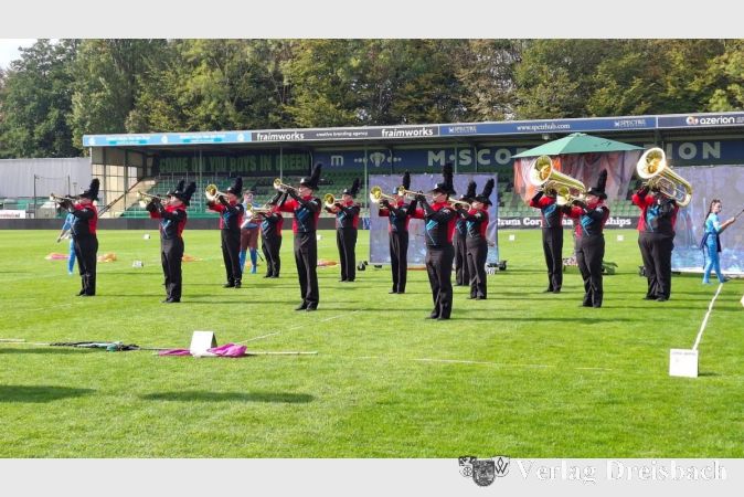 Foto: privat
Das Brass & Drum Corps Kriftel im Einsatz bei den European Drum Corps Championships im niederländischen Dordrecht.