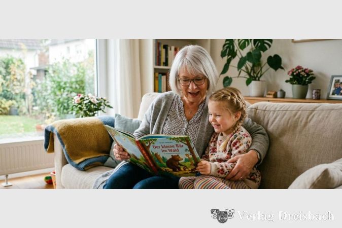 Foto: Gemeinde / KI-generiert
Wunsch-Oma beim Vorlesen.