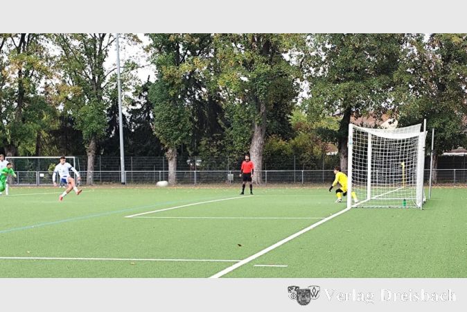 Foto: Peter Lehmann
Treffer zum 4:1 aus Krifteler Sicht durch Santiago Pelayo.