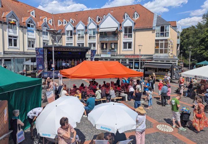 Foto: mpk
Bereits ab 14 Uhr war der Marktplatz bereits erfreulich gut gefüllt.